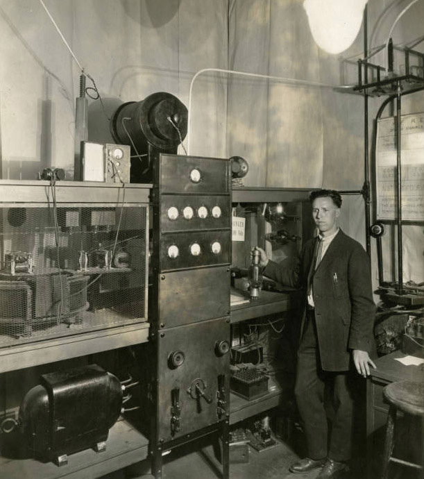 1922-1928(ca)—KFAE high voltage studio equipment