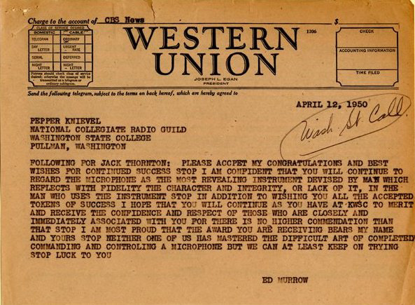 1950—Murrow telegram